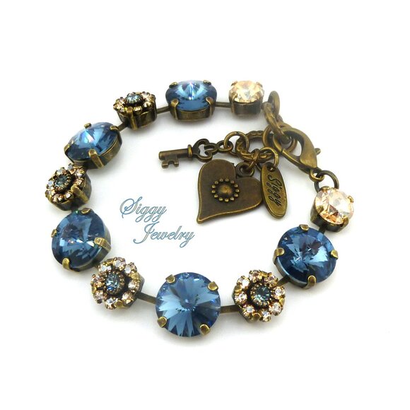 HONEY BLOSSOMS Tennis Bracelet, Made with Genuine Austrian Crystals - Picture 5 of 8